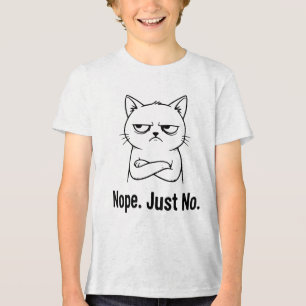 Triblenda Camiseta de Nope Just No Cat Lover – Regalo Divert