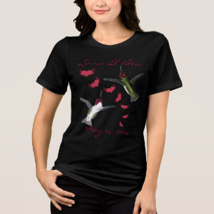 Triblenda Camiseta de novia que atrapa a las aves y los cora