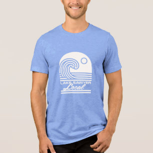 Triblenda Camiseta de onda local del lago Sawyer