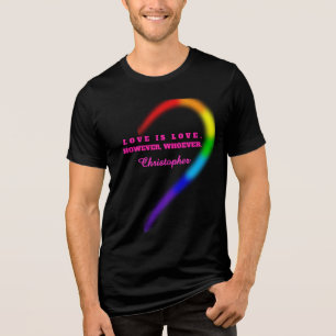 Triblenda Camiseta de Orgullo de Pareja con Nombre Personali