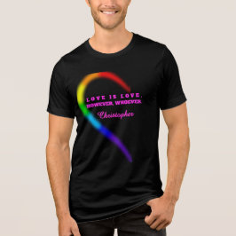 Triblenda Camiseta de Orgullo de Pareja con Nombre Personali