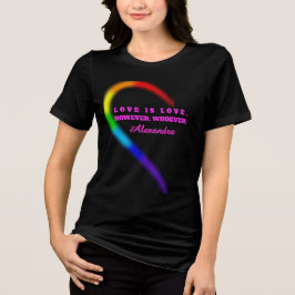 Triblenda Camiseta de Orgullo de Pareja con Nombre Personali