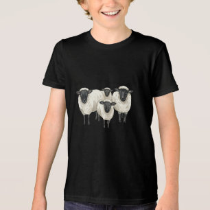 Triblenda Camiseta de oveja escocesa de cara negra