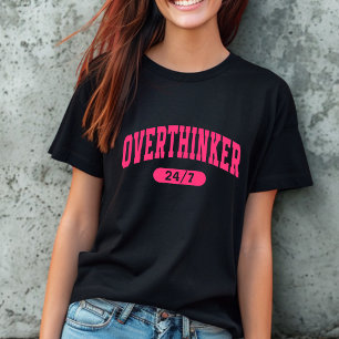 Triblenda Camiseta de Overthinker divertida