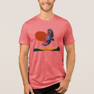 Triblenda Camiseta de pájaro en vuelo Camiseta Tri-Blend