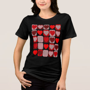 Triblenda Camiseta de parches de San Valentín