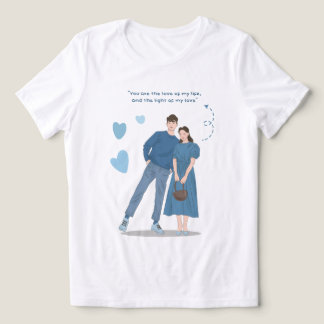 Triblenda Camiseta de pareja romántica