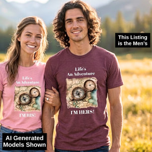 Triblenda Camiseta de parejas divertida para hombres, versió