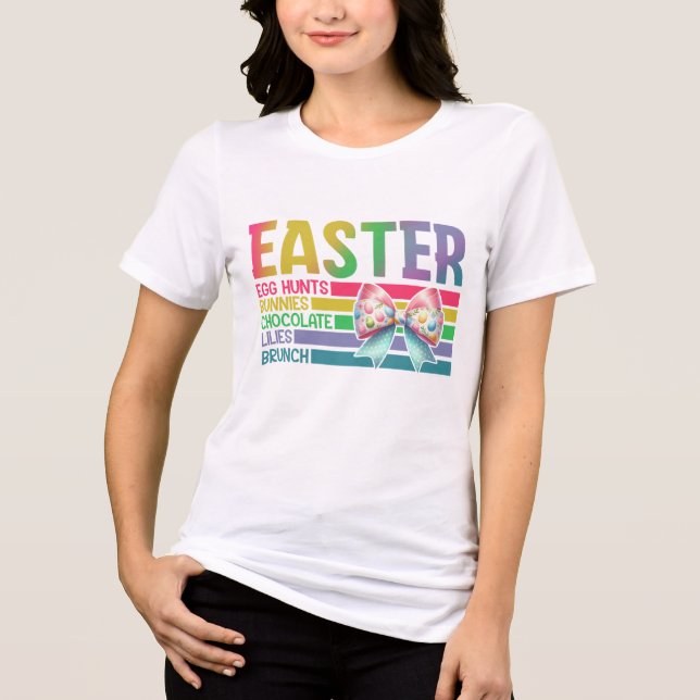 Triblenda Camiseta de Pascua - ¡Celebra la primavera con est (Anverso)