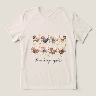 Triblenda Camiseta de pavo 'Vive, ríe, engulle'