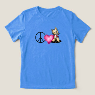 Triblenda Camiseta de Peace Love Cairn Terriers