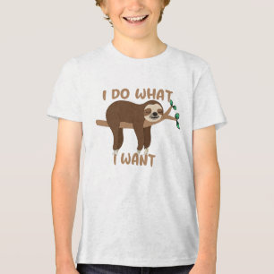 Triblenda Camiseta de perezoso 'Hago lo que quiero' - Tee di