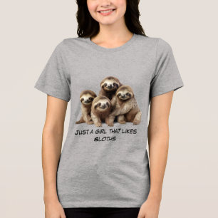 Triblenda Camiseta de perezoso lindo
