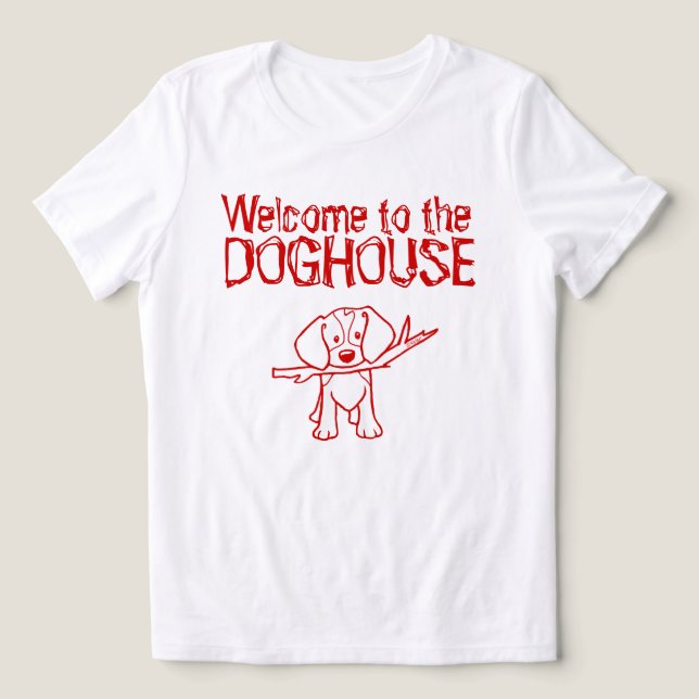 Triblenda Camiseta de Perro Beagle Casa (Diseño delantero )