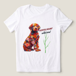 Triblenda Camiseta de perro floral | Diseño de cachorro de f