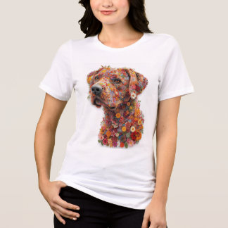 Triblenda Camiseta de perro floral | Diseño elegante de cach