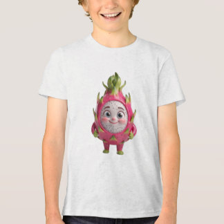 Triblenda Camiseta de personaje 3D de fruta de dragón feliz