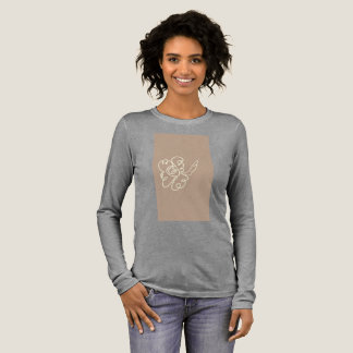 Triblenda camiseta de pintura de flores