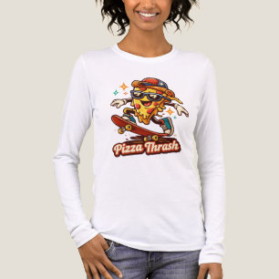 Triblenda Camiseta de Pizza Divertida Skate