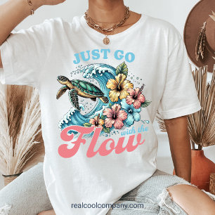 Triblenda Camiseta de playa genial - Simplemente fluye