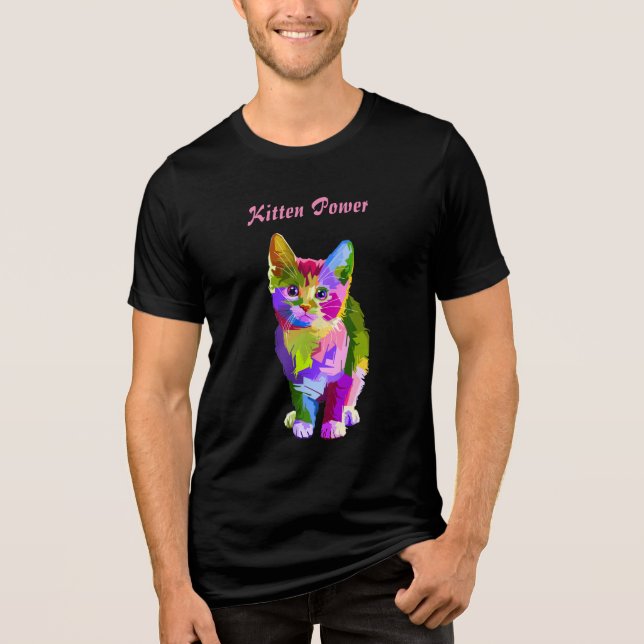 Triblenda camiseta de poder de gatito (Anverso)