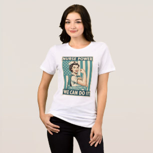 Triblenda Camiseta de póster de enfermera vintage