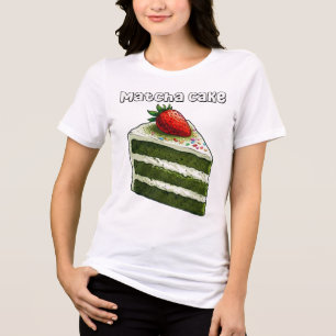 Triblenda Camiseta De Postre De Fresa De Rebanada De Tarta D