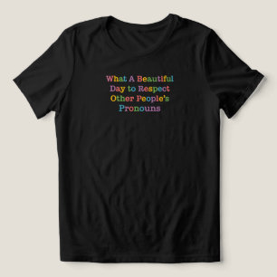 Triblenda Camiseta de pronombres de género, LGBTQ Orgullo Gr