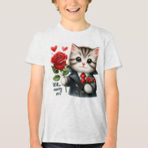Camiseta de propuesta de gatito lindo para niños |