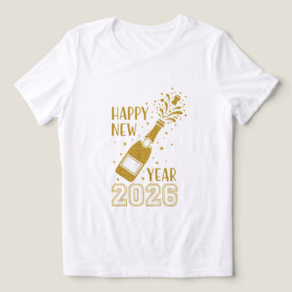 Triblenda Camiseta de purpurina 'Feliz Año Nuevo 2026' para 