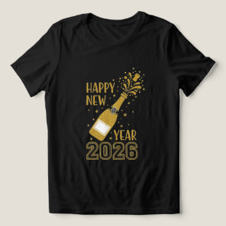Triblenda Camiseta de purpurina 'Feliz Año Nuevo 2026' para 