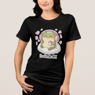 Triblenda Camiseta de Rana Emocionalmente AFK – Rana Linda p
