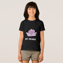 Triblenda Camiseta de regalo negra de KIDS MY Heart