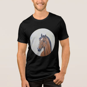 Triblenda Camiseta de retrato de caballo majestuoso