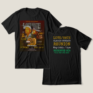 Triblenda Camiseta de Reunión LOVE/HATE CLASSIC SUNDAYS