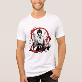 Triblenda Camiseta de Samurái de Anime