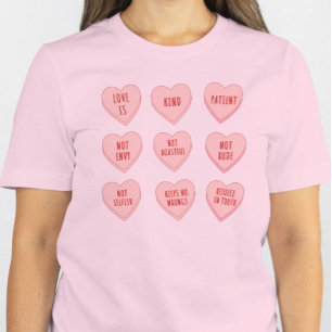 Triblenda Camiseta de San Valentín inspirada en la fe con co