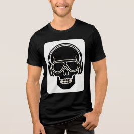 Triblenda Camiseta de Silueta de Cabeza con Auriculares Míni
