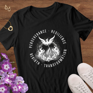 Triblenda Camiseta de Silueta de Fénix Ascendente
