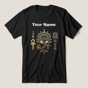 Triblenda Camiseta de símbolos sagrados de Egipto Ankh Ojo d
