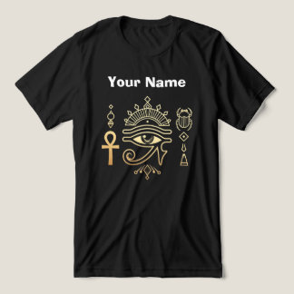 Triblenda Camiseta de símbolos sagrados de Egipto Ankh Ojo d