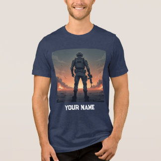 Triblenda Camiseta de soldado heroico vista trasera
