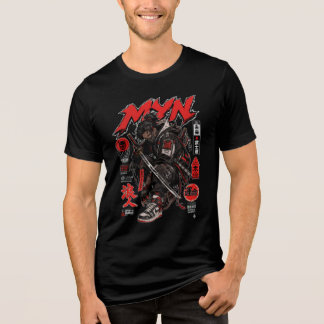 Triblenda Camiseta de Streetwear Japonés Samurái