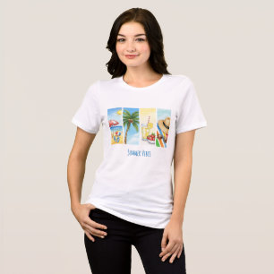 Triblenda Camiseta de sublimación de vibraciones de verano  