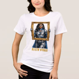 Triblenda Camiseta de superhéroe trabajador de museo