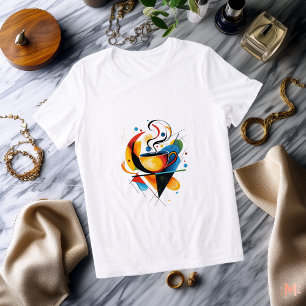 Triblenda Camiseta de Taza de Café Abstracto   Arte Colorido