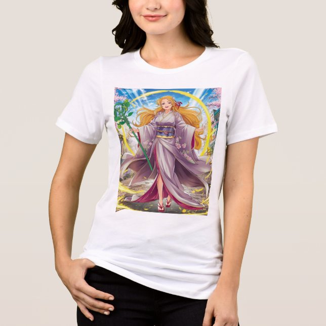 Triblenda Camiseta de tela femenina cómoda (Anverso)