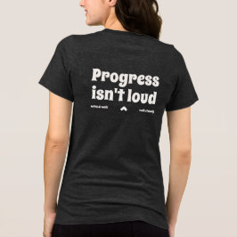 Triblenda Camiseta de texto de fuerza silenciosa y progresiv