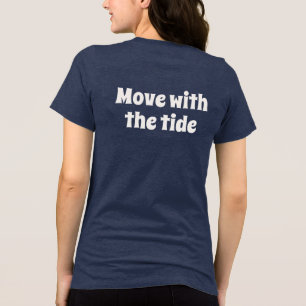 Triblenda Camiseta De Texto Estilo De Vida Tranquilo Muévete
