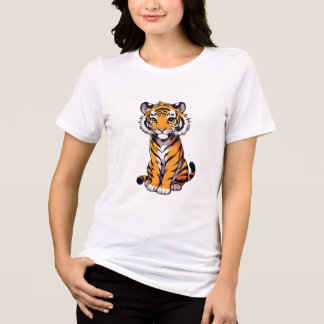 Triblenda Camiseta de tigre lindo para mujeres